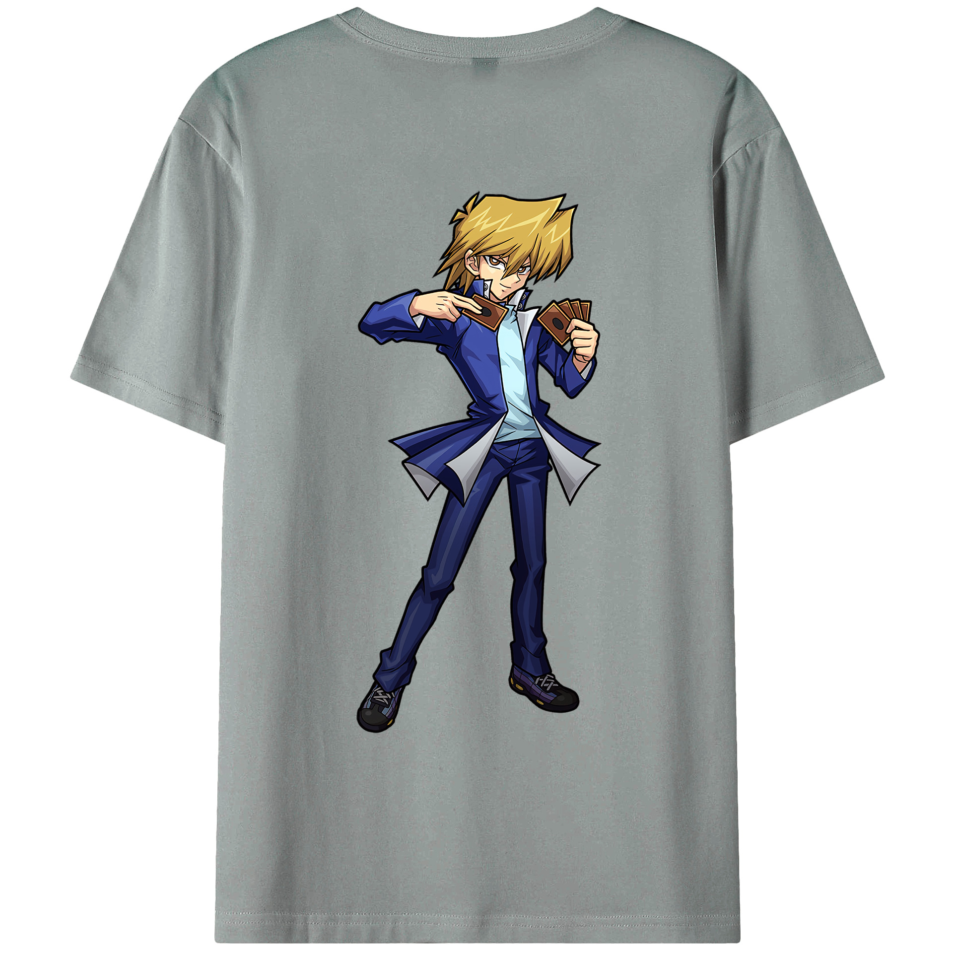（画像用） 遊☆戯☆王 Yu-Gi-Oh! 綿100％ メンズ半袖Tシャツ（バックプリント） 通気性